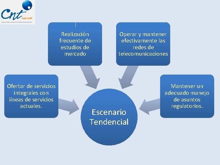 Realización frecuente de estudios de mercado Ofertar de servicios integrales con líneas de servicios