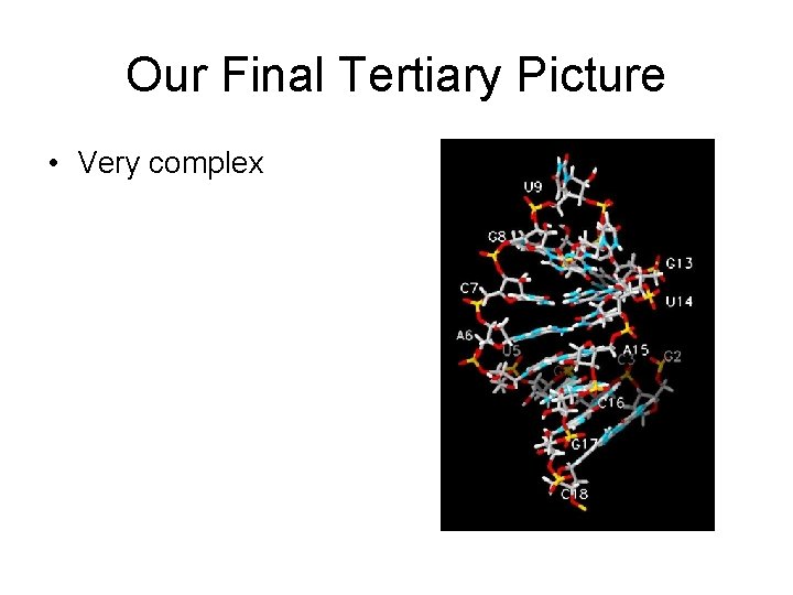 Our Final Tertiary Picture • Very complex 