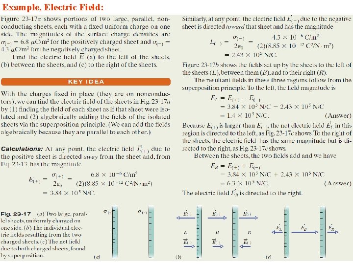 Example, Electric Field: 