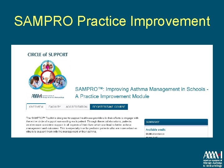 SAMPRO Practice Improvement 