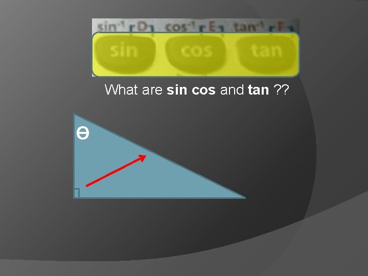 What are sin cos and tan ? ? Ɵ 