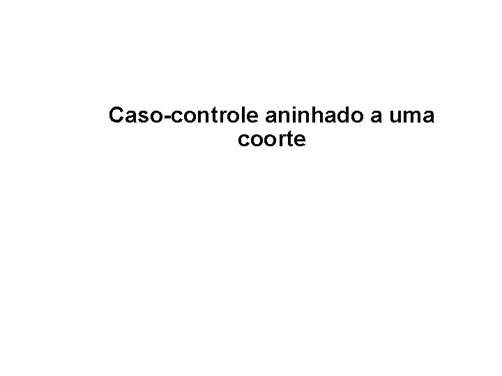 Caso-controle aninhado a uma coorte 