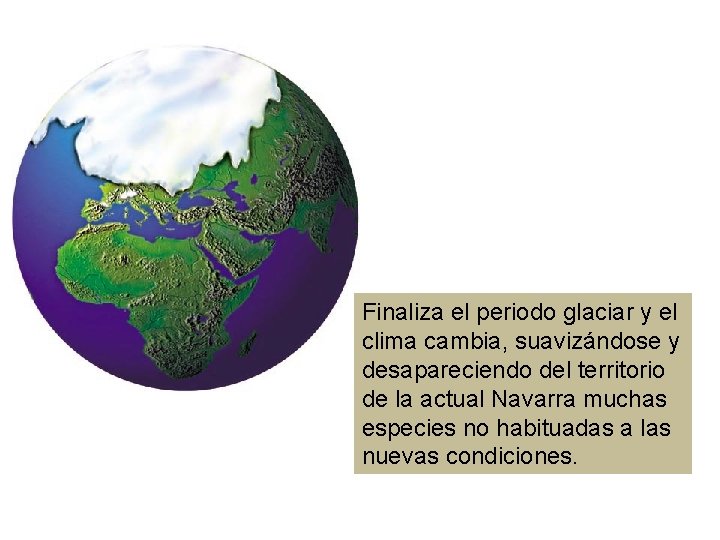 Finaliza el periodo glaciar y el clima cambia, suavizándose y desapareciendo del territorio de