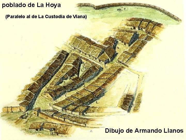 poblado de La Hoya (Paralelo al de La Custodia de Viana) Dibujo de Armando