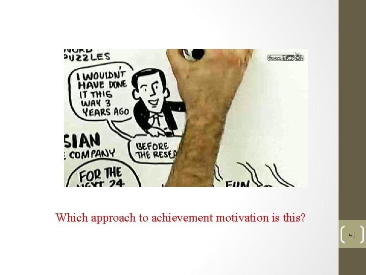 Which approach to achievement motivation is this? 41 