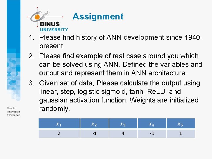 Assignment 1. Please find history of ANN development since 1940 present 2. Please find Assignment 1. Please find history of ANN development since 1940 present 2. Please find