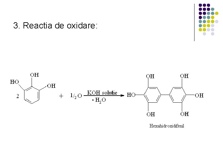 3. Reactia de oxidare: 