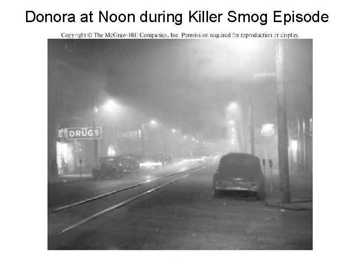 Donora at Noon during Killer Smog Episode 