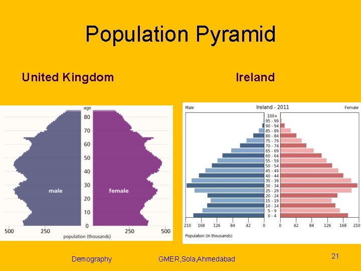 Population Pyramid United Kingdom Demography GMER, Sola, Ahmedabad Ireland 21 