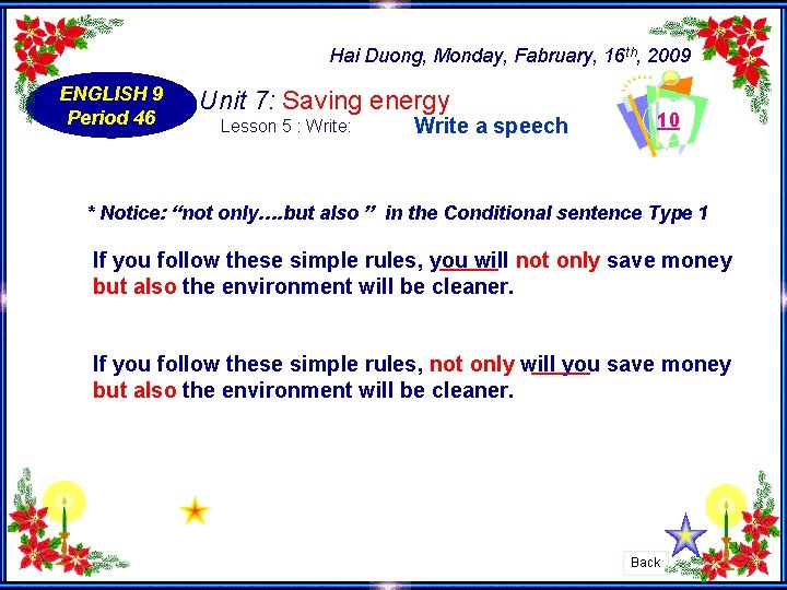 Hai Duong, Monday, Fabruary, 16 th, 2009 ENGLISH 9 Period 46 Unit 7: Saving
