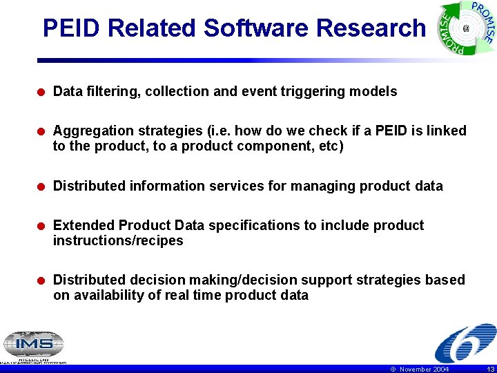 PEID Related Software Research = Data filtering, collection and event triggering models = Aggregation