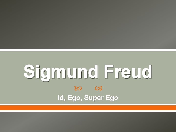 Sigmund Freud Id, Ego, Super Ego 