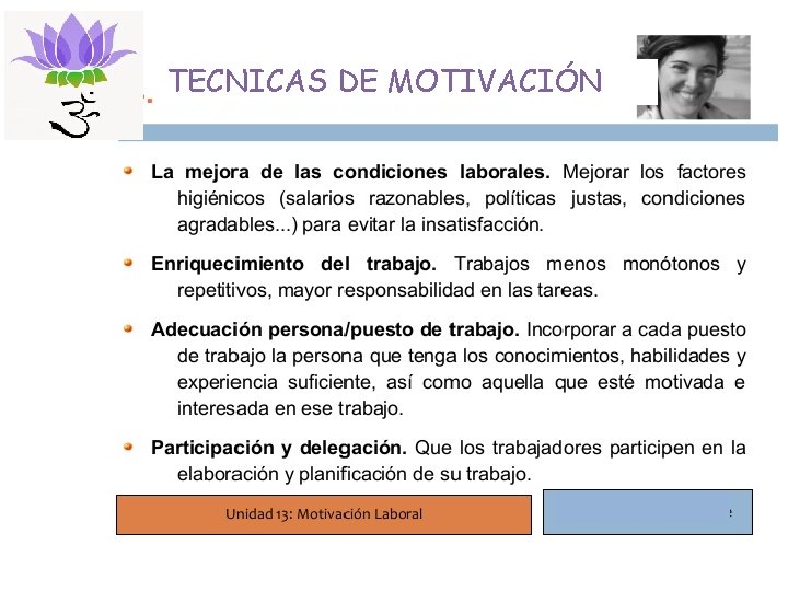 TECNICAS DE MOTIVACIÓN 