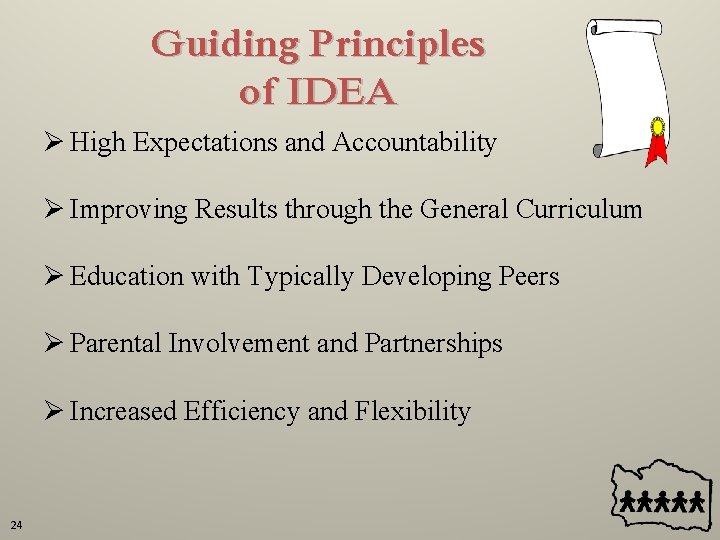 Guiding Principles of IDEA Ø High Expectations and Accountability Ø Improving Results through the