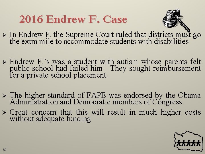 2016 Endrew F. Case Ø In Endrew F. the Supreme Court ruled that districts