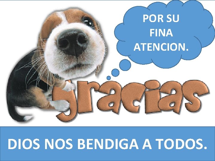 POR SU FINA ATENCION. DIOS NOS BENDIGA A TODOS. POR SU FINA ATENCION. DIOS NOS BENDIGA A TODOS.