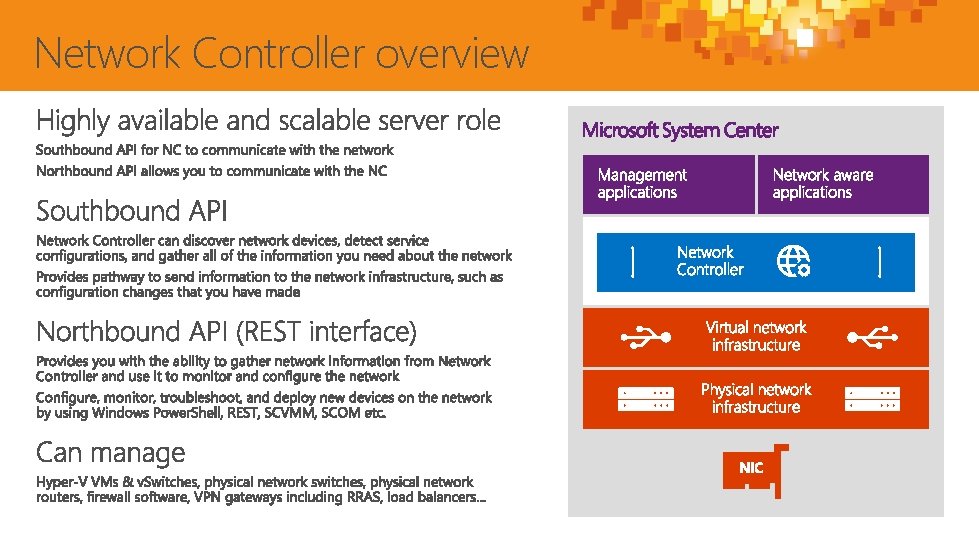 Network Controller overview 