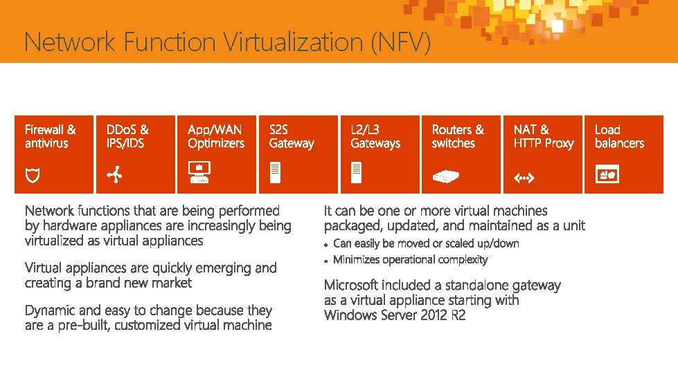 Network Function Virtualization (NFV) 