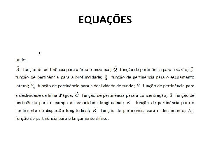 EQUAÇÕES 