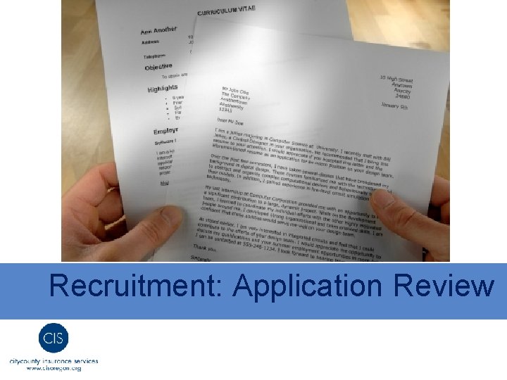 Recruitment: Application Review 