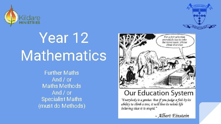 Year 12 Mathematics Further Maths And / or Maths Methods And / or Specialist