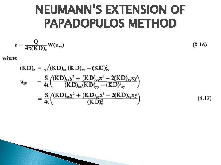 NEUMANN’S EXTENSION OF PAPADOPULOS METHOD 