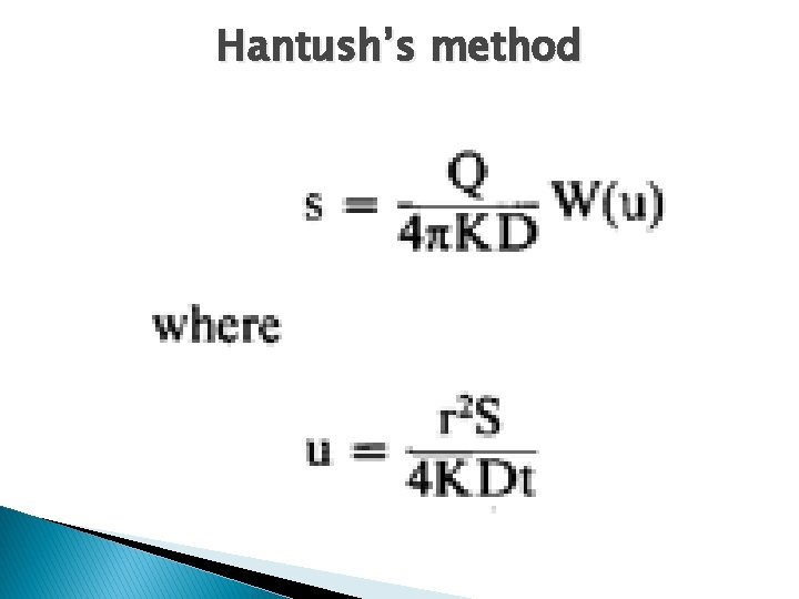 Hantush’s method 