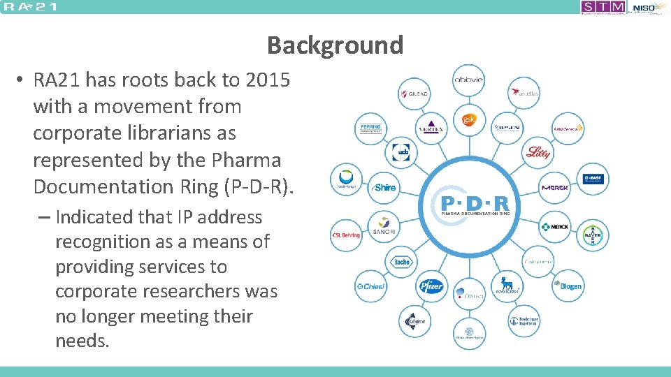 Background • RA 21 has roots back to 2015 with a movement from corporate