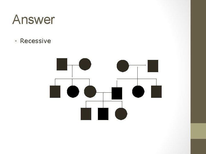 Answer • Recessive 