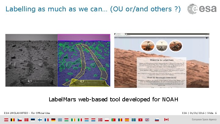 Labelling as much as we can… (OU or/and others ? ) Label. Mars web-based