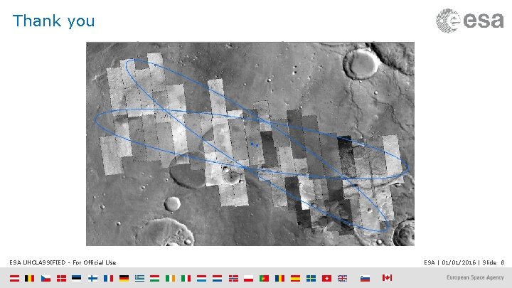 Thank you ESA UNCLASSIFIED - For Official Use ESA | 01/01/2016 | Slide 8