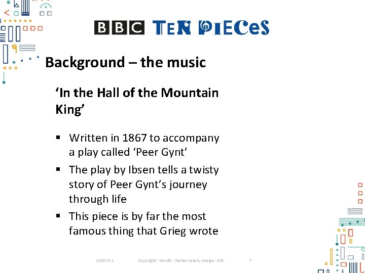 Background – the music ‘In the Hall of the Mountain King’ § Written in