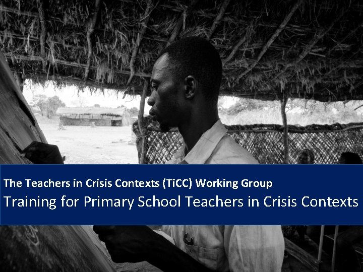 The Teachers in Crisis Contexts (Ti. CC) Working Group Training for Primary School Teachers