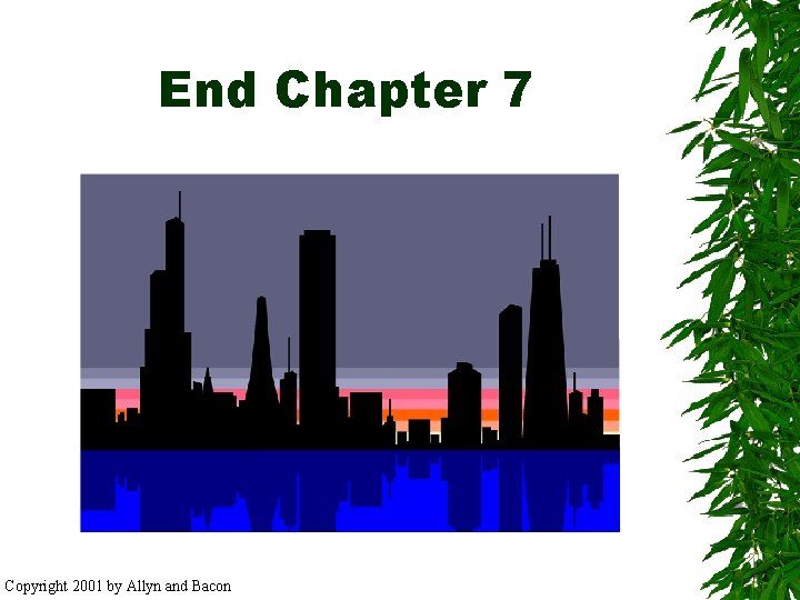 End Chapter 7 Copyright 2001 by Allyn and Bacon 
