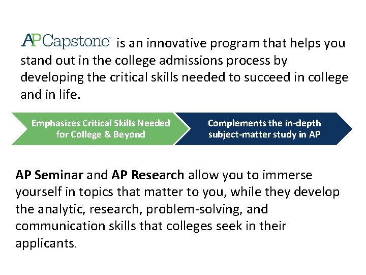 is an innovative program that helps you stand out in the college admissions process is an innovative program that helps you stand out in the college admissions process
