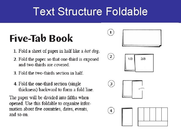 Text Structure Foldable 