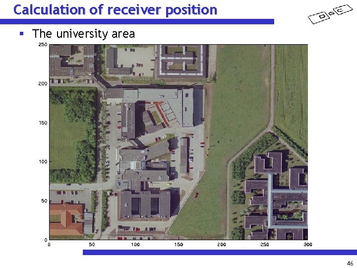 Calculation of receiver position § The university area 46 