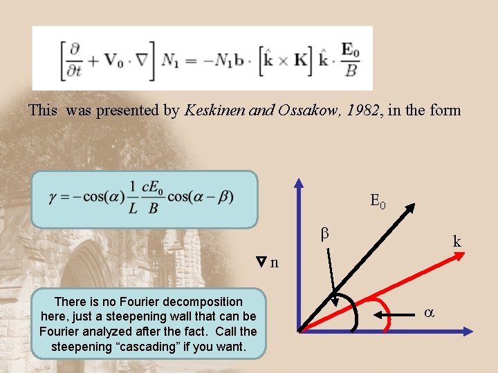 This was presented by Keskinen and Ossakow, 1982, in the form E 0 b