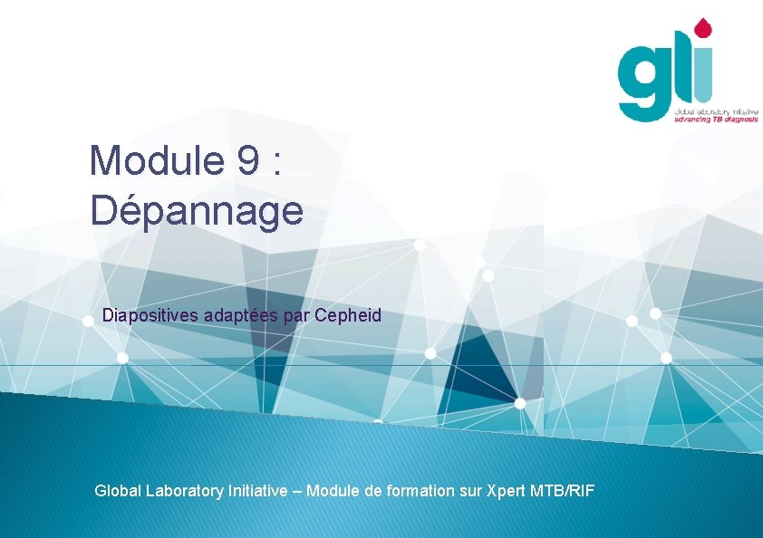 Module 9 : Dépannage Diapositives adaptées par Cepheid Global Laboratory Initiative – Module de