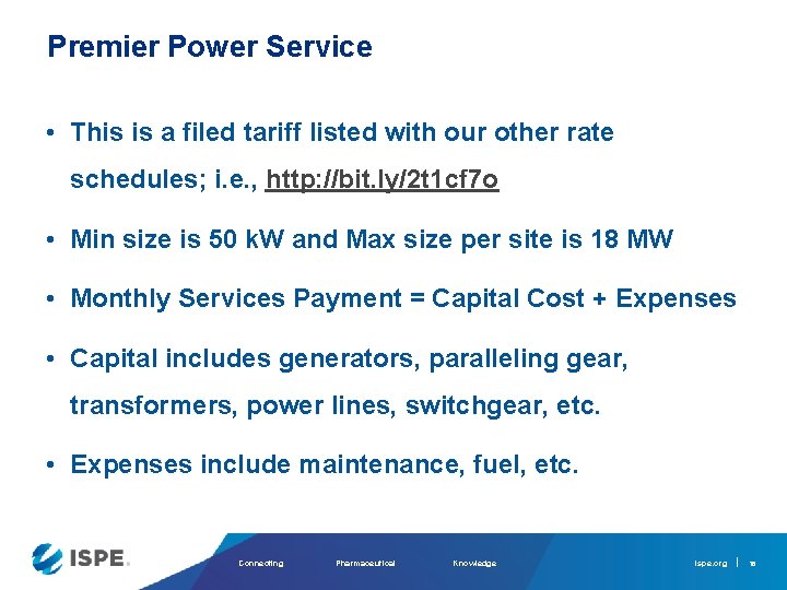 Premier Power Service • This is a filed tariff listed with our other rate