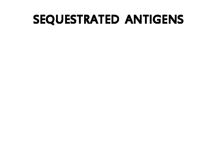 SEQUESTRATED ANTIGENS 