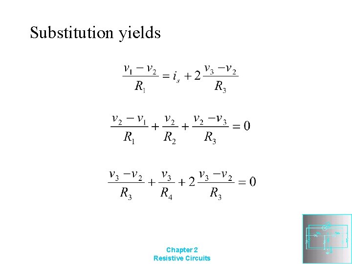 Substitution yields Chapter 2 Resistive Circuits 