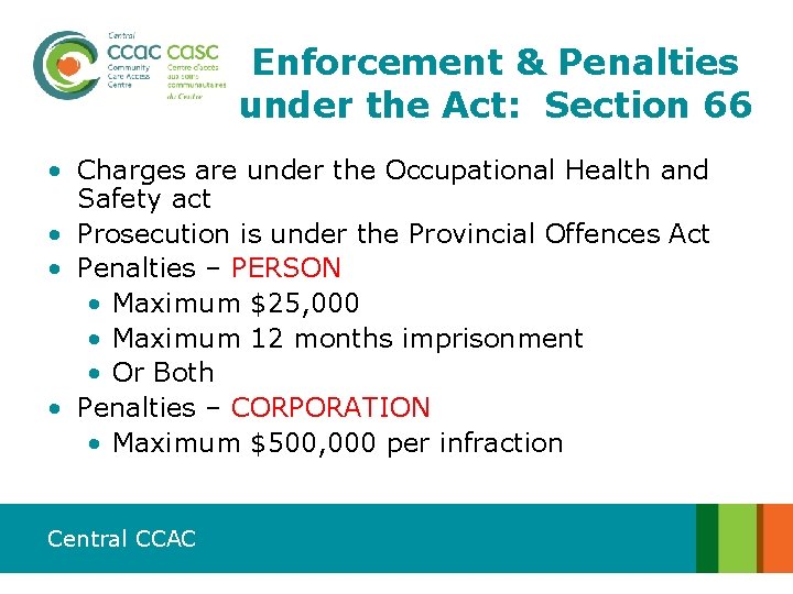 Supervisory CompetencyPart 1 Occupational Health Safety Act Ontario