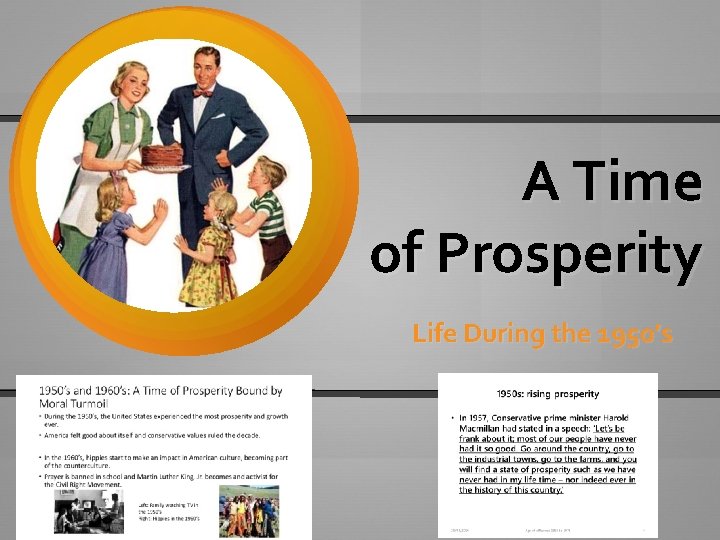 A Time of Prosperity Life During the 1950’s 