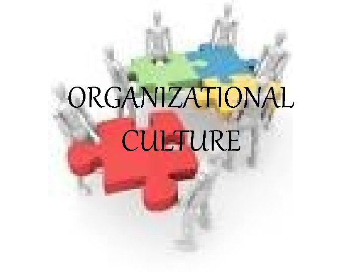 ORGANIZATIONAL CULTURE 