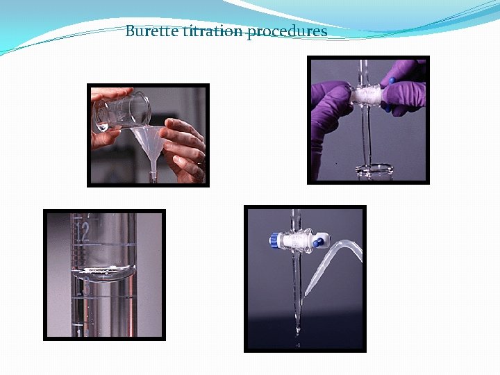 Burette titration procedures 