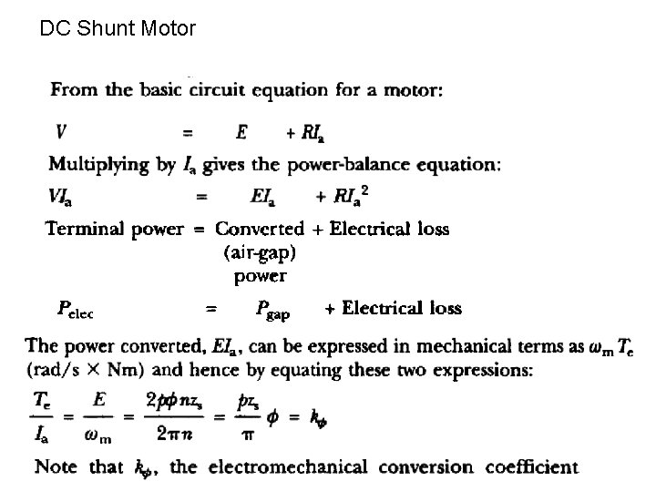 DC Shunt Motor 