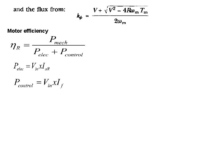 Motor efficiency 