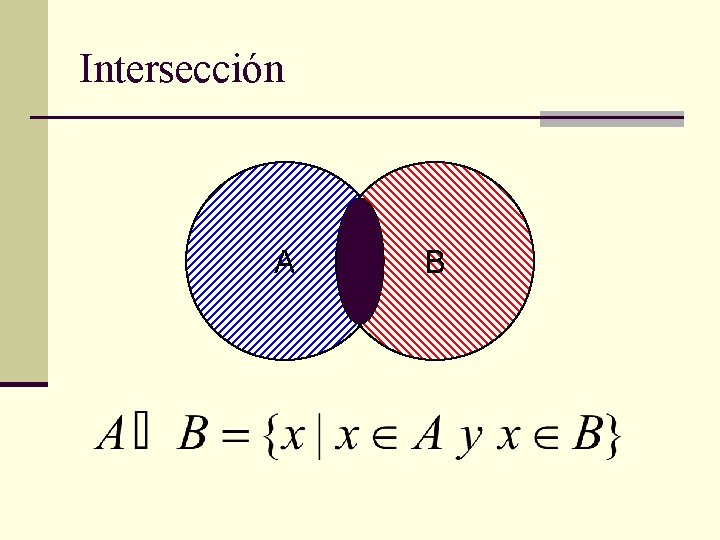 Intersección A B 