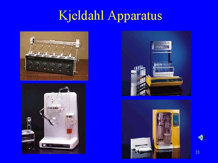 Kjeldahl Apparatus 33 
